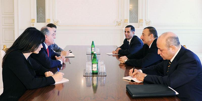 Ilham Aliyev received a delegation by Foreign Minister of Montenegro Milan Rocen