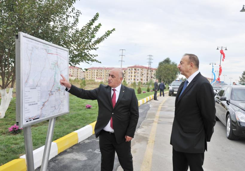 Ilham Aliyev attended the opening of Goranboy-Yukhari Aghjakand highway