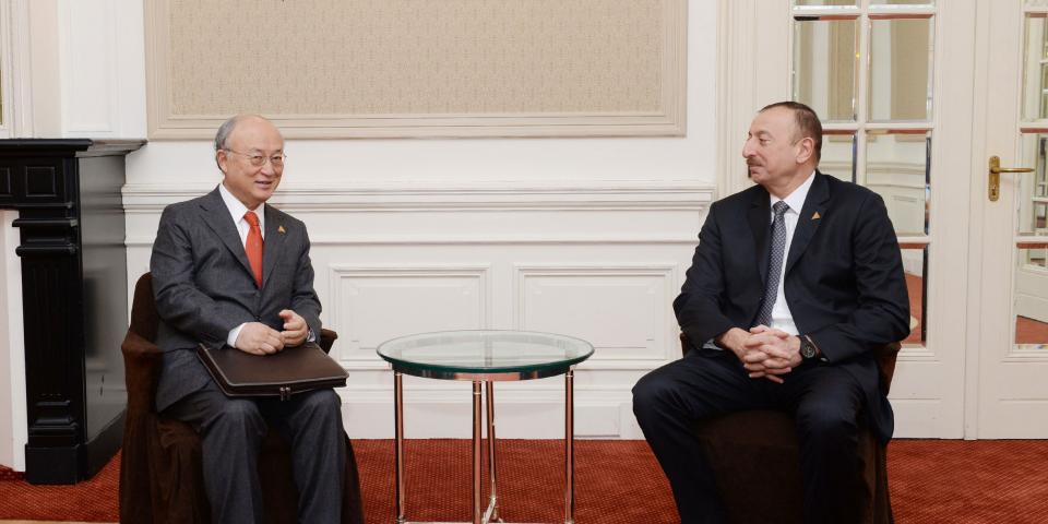 Ilham Aliyev met Director General of the International Atomic Energy Agency Yukiya Amano in The Hague