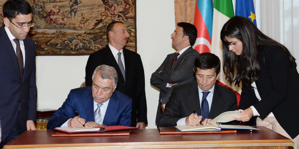 A ceremony to sign Azerbaijani-Italian documents has been held in Rome