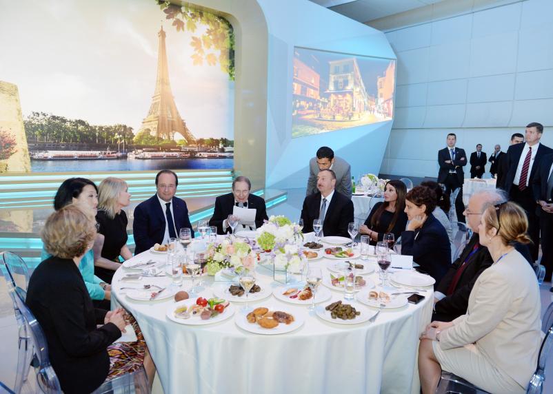 Ilham Aliyev and President of the French Republic Francois Hollande had dinner together
