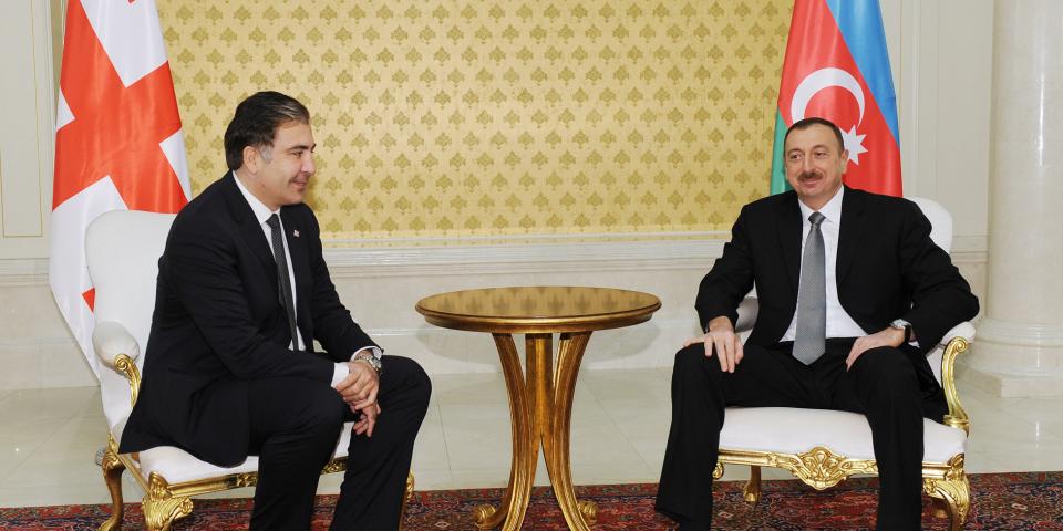 Ilham Aliyev and Mikheil Saakashvili held a face-to-face meeting