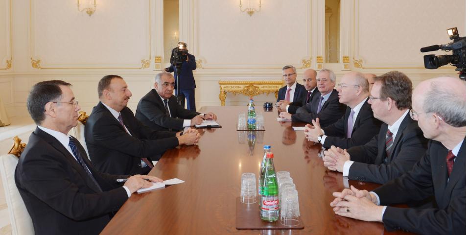 Ilham Aliyev received a delegation led by the Chairman of the Board of Managing Directors of the “Commerzbank AG” bank