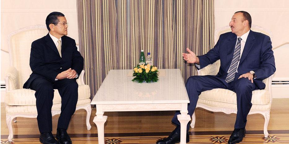 Ilham Aliyev received outgoing ambassador of Japan Masamitsu Oki