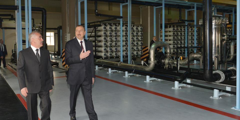 Ilham Aliyev attended ceremony to inaugurate Nakhchivan city reservoir and water purification plant complex