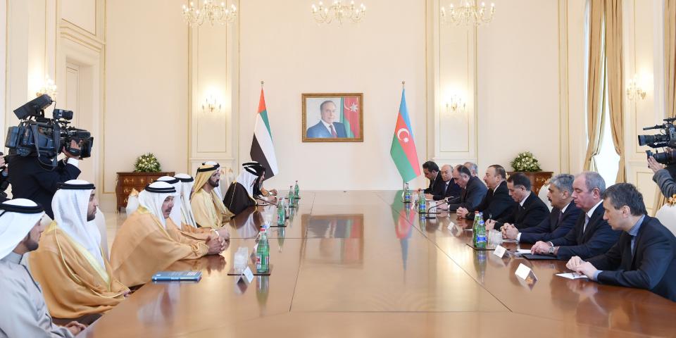 Ilham Aliyev and His Highness Sheikh Mohammed bin Rashid Al Maktoum held an expanded meeting