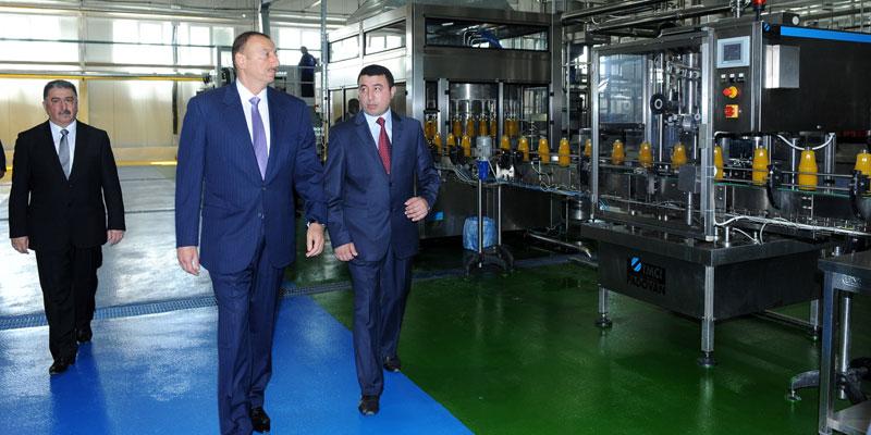 Ilham Aliyev attended the opening ceremony of a new canning factory in Lenkaran