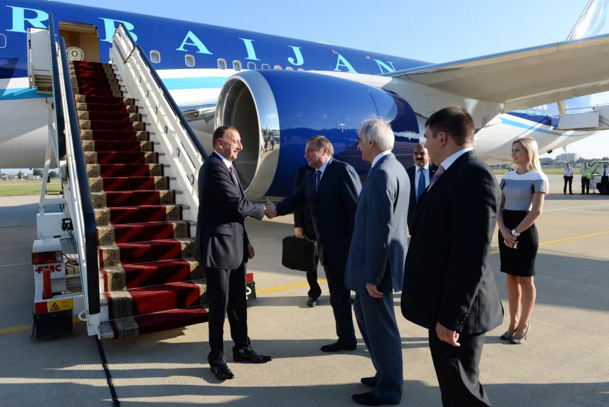 Ilham Aliyev arrived in the Russian Federation on a working visit