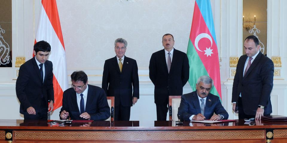 Состоялась церемония подписания азербайджано-австрийских документов