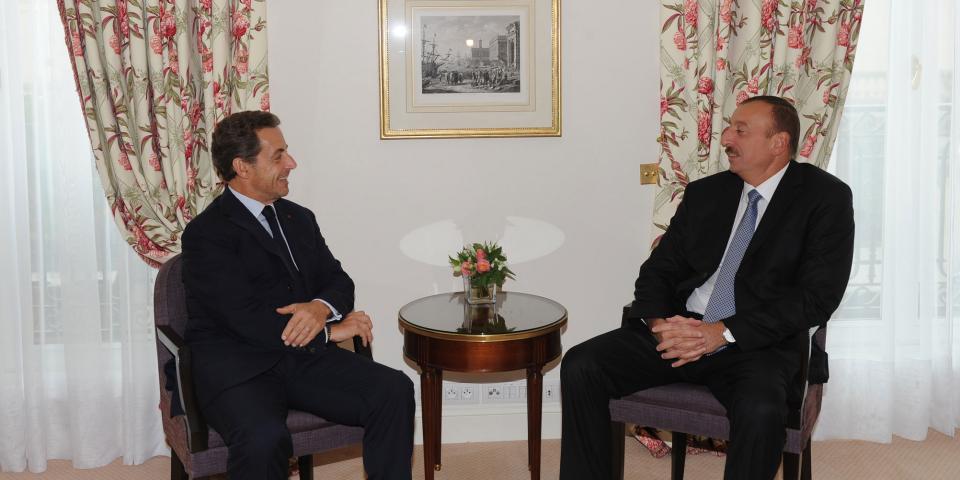 Ilham Aliyev met with former President of France Nicolas Sarkozy