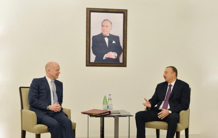 Ilham Aliyev received the Foreign Secretary of the United Kingdom of Great Britain and Northern Ireland William Hague