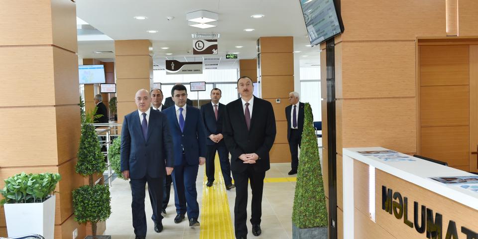 Visit of Ilham Aliyev to Barda