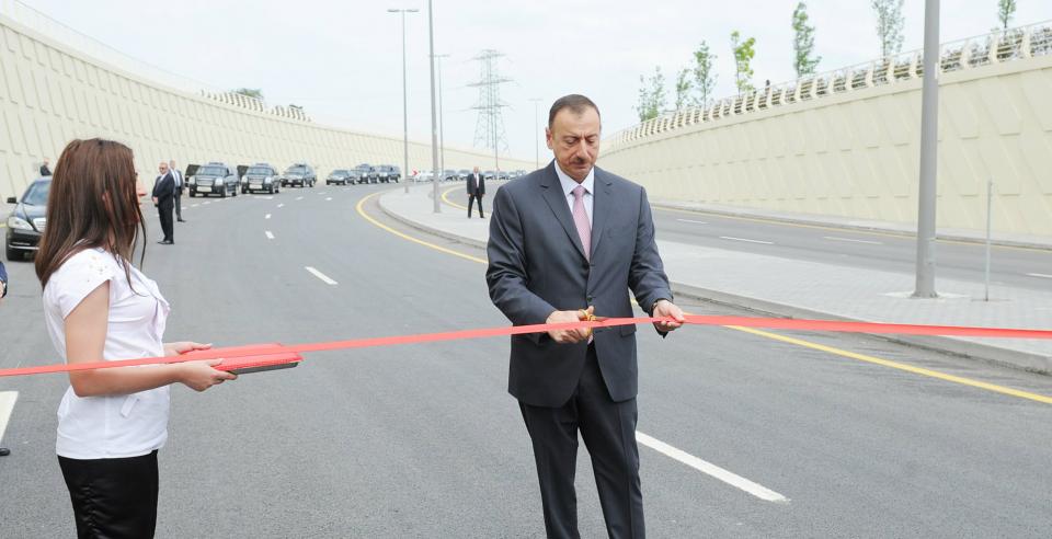 Ilham Aliyev attended the opening of the Buzovna-Mardakan-Gala highway