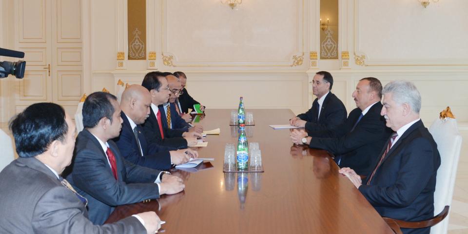 Ilham Aliyev received a delegation led by the Chairman of the House of Representatives of the Parliament of Indonesia