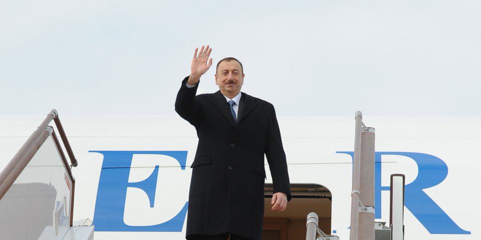 Ilham Aliyev left for Belgium  on a working visit