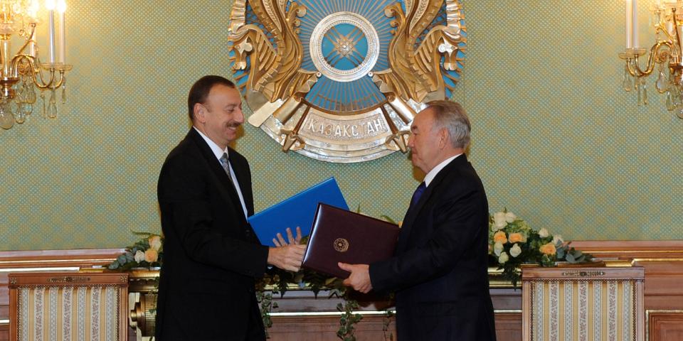 Ceremony of signing of Azerbaijani-Kazakh documents was held