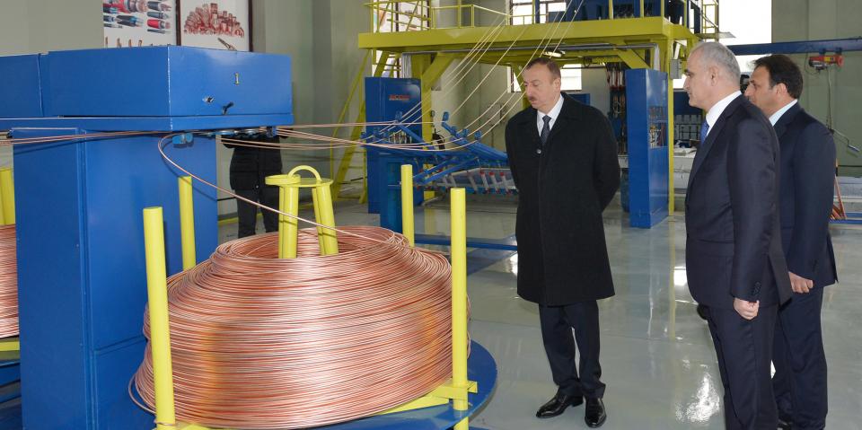 Ilham Aliyev attended the opening of a copper processing plant