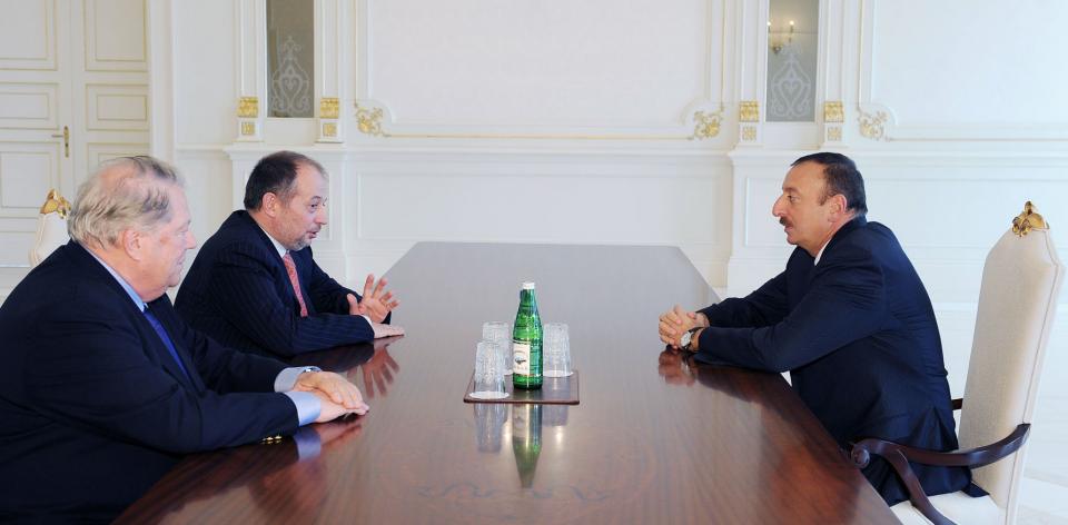 Ilham Aliyev received the Honorary President of the Russian Olympic Committee and the President of the European Shooting Confederation