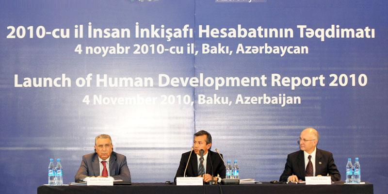 Chief of Staff of the Presidential Administration attended the launch of Human Development Report 2010 of the United Nations Development Program