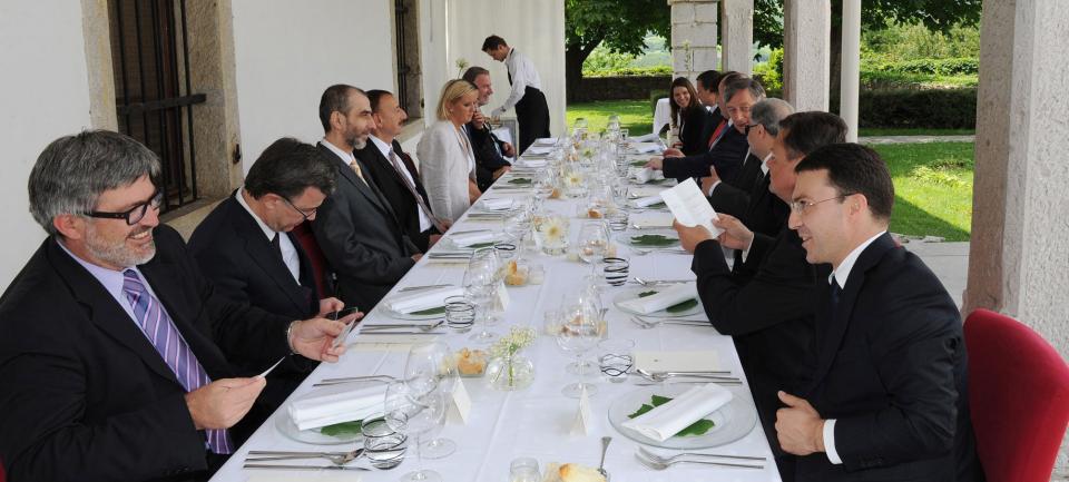 Ilham Aliyev had luncheon with Slovenian President Danilo Türk