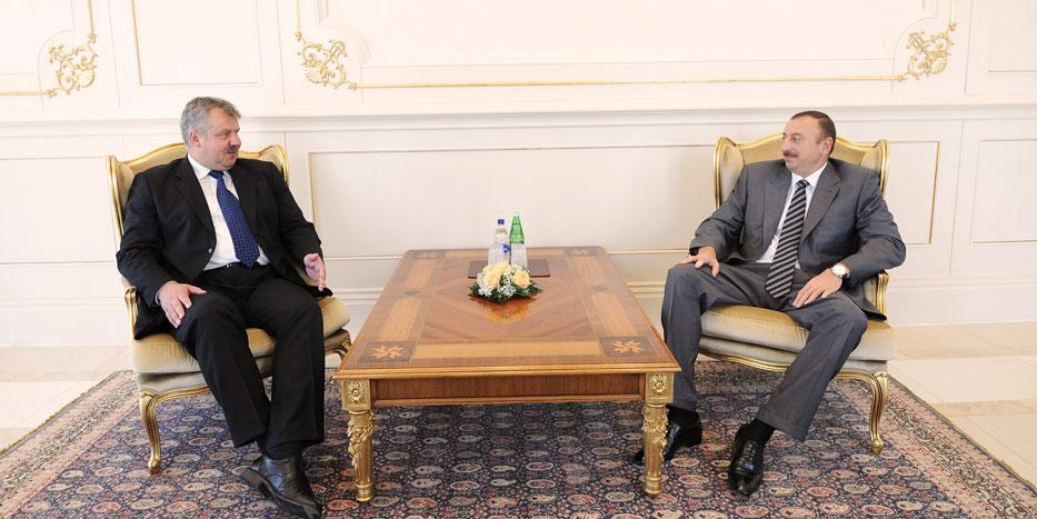 Ilham Aliyev received the credentials of the newly appointed Ambassador of Latvia to Azerbaijan