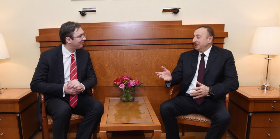 Ilham Aliyev met with Serbian Prime Minister Aleksandar Vucic in Munich