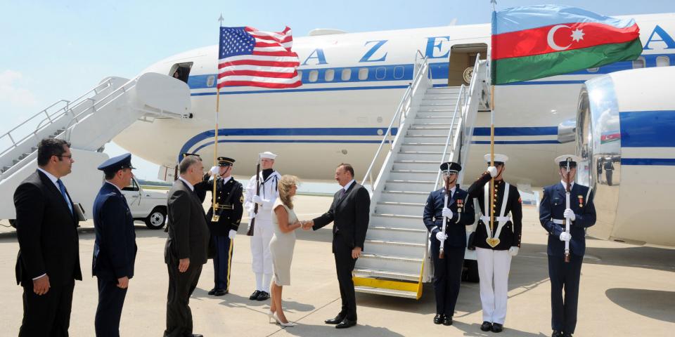 Ilham Aliyev arrived in the USA on a working visit