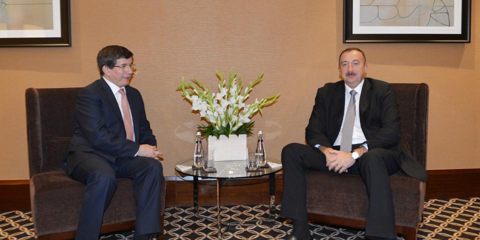 Ilham Aliyev and Turkish Foreign Minister Ahmet Davutoglu had a meeting