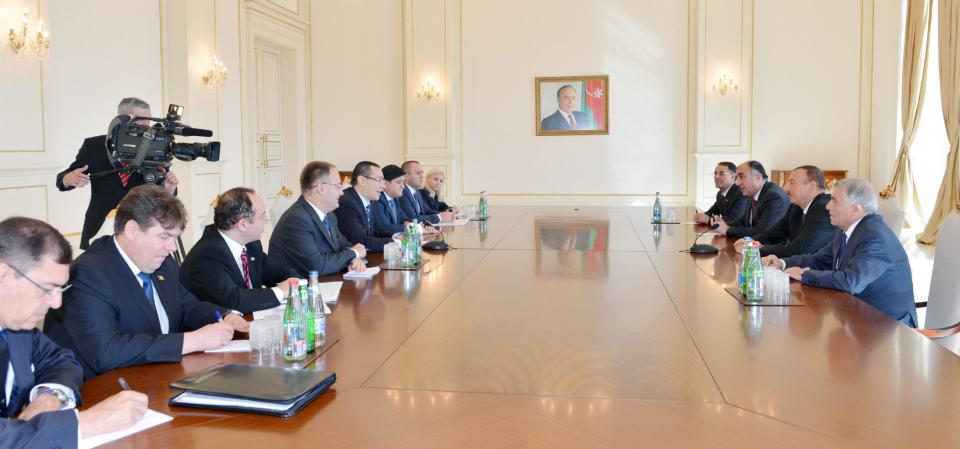 Ilham Aliyev received a delegation led by the Prime Minister of Romania