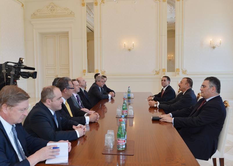 Ilham Aliyev received a delegation led by the chairman of the Political Group of European Conservatives and Reformists of the European Parliament