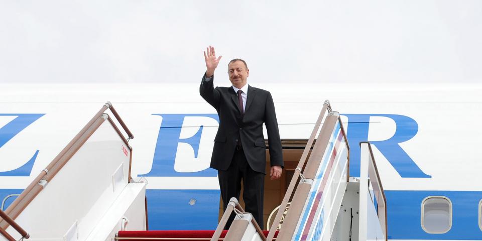 Ilham Aliyev left for the Russian capital Moscow on a working visit