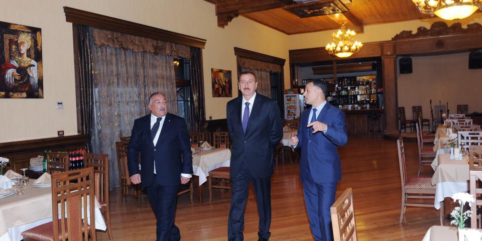 Ilham Aliyev reviewed the Sharadil recreation center in Shamakhi