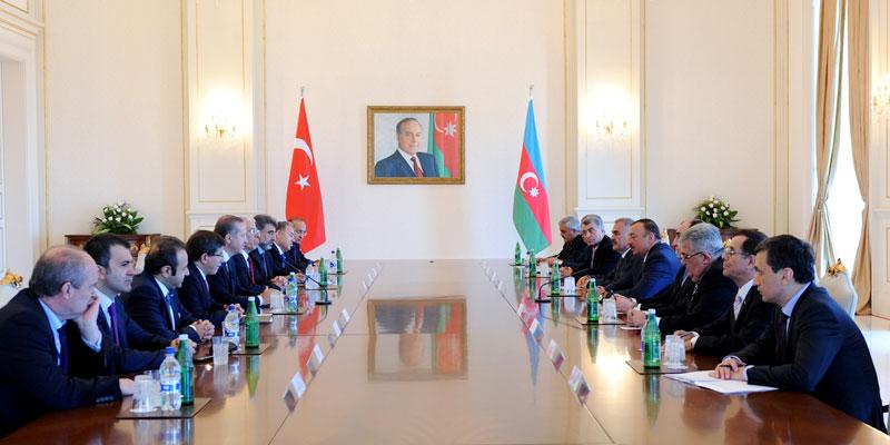 Azerbaijan President and Turkish Prime Minister held a meeting in the presence of delegations