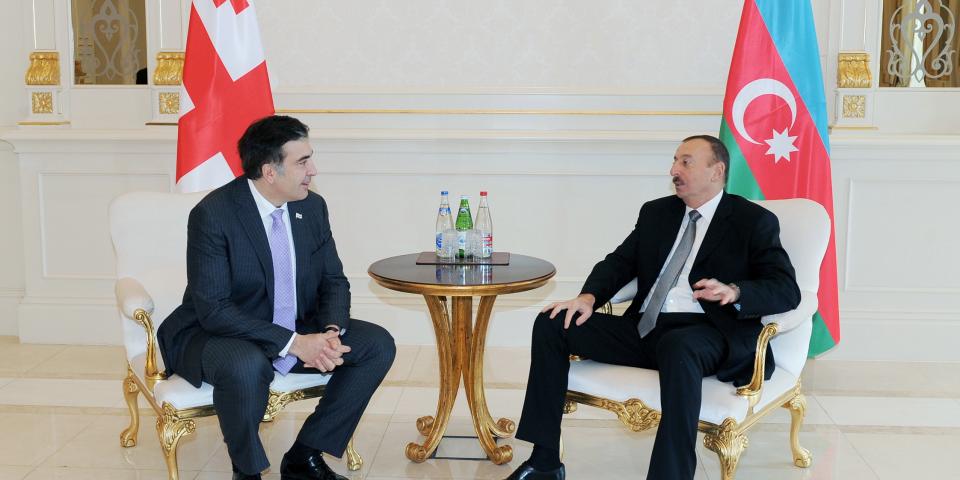 Ilham Aliyev and President of Georgia Mikheil Saakashvili held a one-on-one meeting