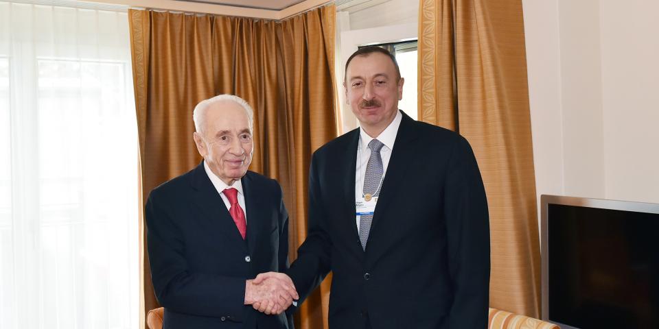 Ilham Aliyev met former President of Israel Shimon Peres