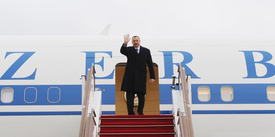 Ilham Aliyev left for Switzerland on a working visit