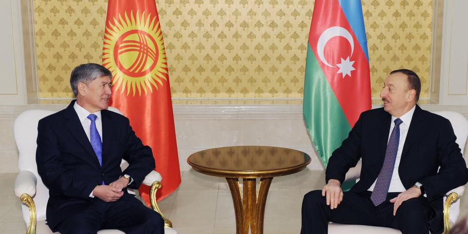 Ilham Aliyev and President of the Kyrgyz Republic Almazbek Atambayev had a face-to-face meeting