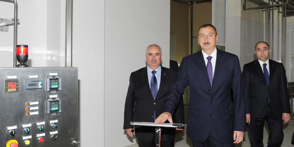 Ilham Aliyev attended the opening of a dairy factory in Tartar