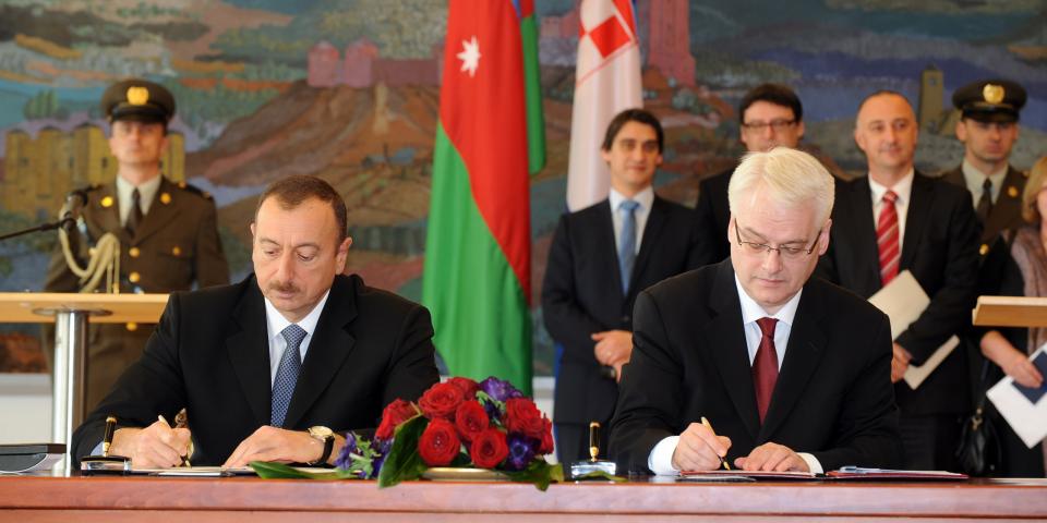 Zagreb Declaration on the relations of strategic partnership and friendship was signed between the Republic of Azerbaijan and the Republic of Croatia