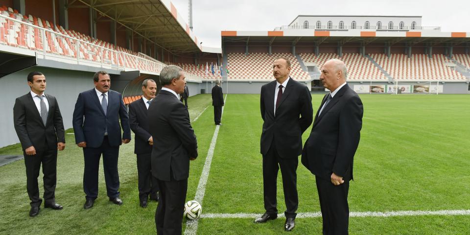 Visit of Ilham Aliyev to Absheron District