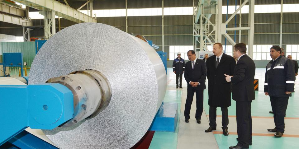 Ilham Aliyev attended the opening ceremonies of “Detal Alüminium” aluminum fabrication plants under the “DET-AL Alüminium” LLC