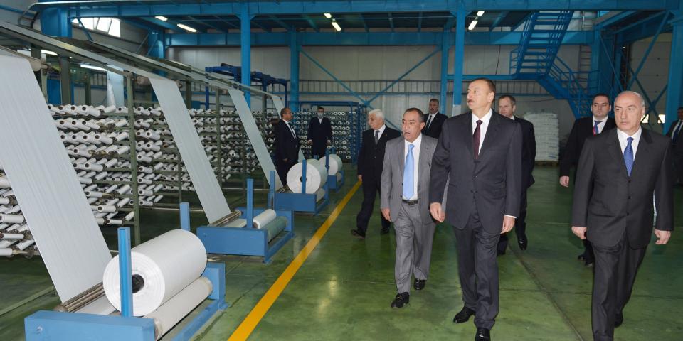 Ilham Aliyev attended the opening of plants operating within the AzFP Co Ltd LLC in the Hokmali settlement of Absheron District