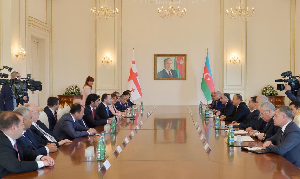 Ilham Aliyev and Georgian Prime Minister Irakli Garibashvili had an expanded meeting