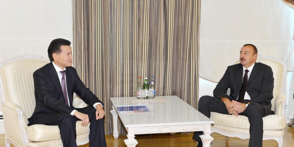 Ilham Aliyev received President of the International Chess Federation Kirsan Ilyumzhinov