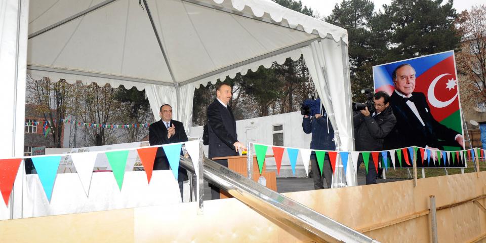 Ilham Aliyev attended the groundbreaking ceremony for the Heydar Aliyev Center in Gakh