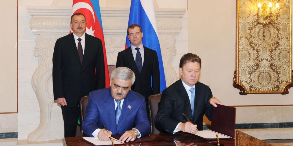 Additional Agreement number 5 to the Contract on Purchase and Sale of Natural Gas is signed in Sochi with the participations of Presidents of Azerbaijan and Russia
