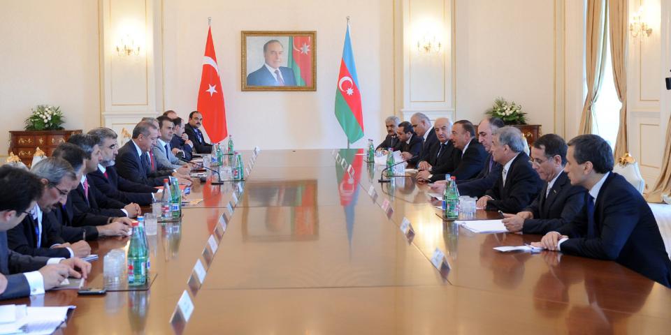 Ilham Aliyev and Recep Tayyip Erdogan held talks in an expanded format with the participation of delegations