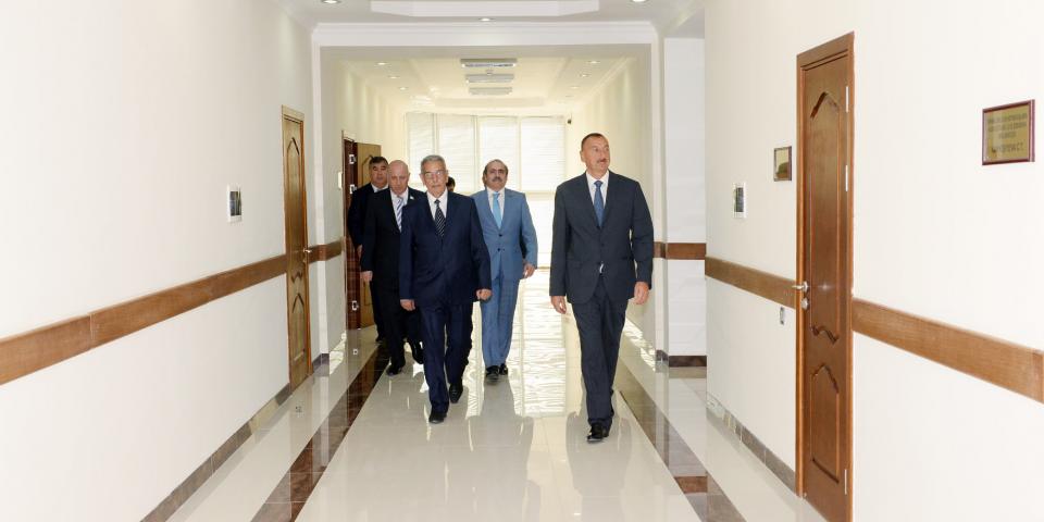 Ilham Aliyev reviewed the building of the Kurdamir District Executive Authority