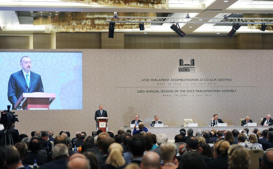 Speech by Ilham Aliyev at the Inaugural Plenary Session of the 23rd Annual Session of the OSCE PA