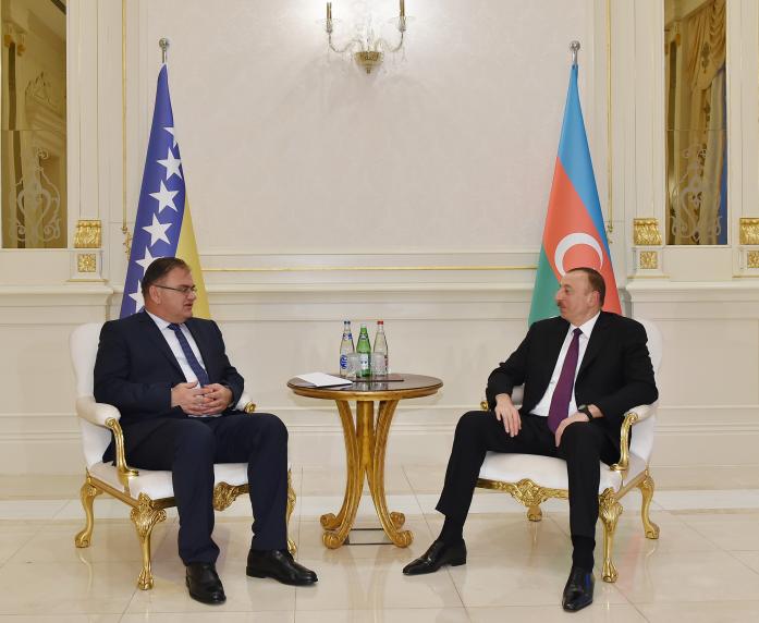 Ilham Aliyev received the Chairman of the Presidency of Bosnia and Herzegovina